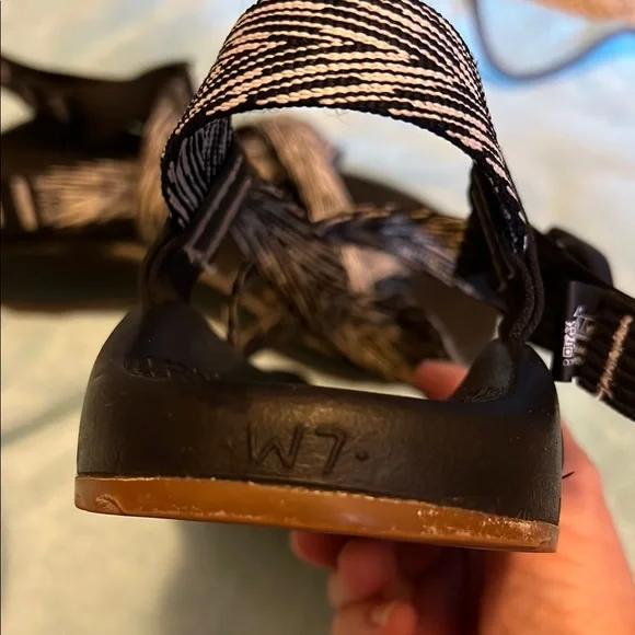 Chaco Black and White Sandals - Picture 5 of 7